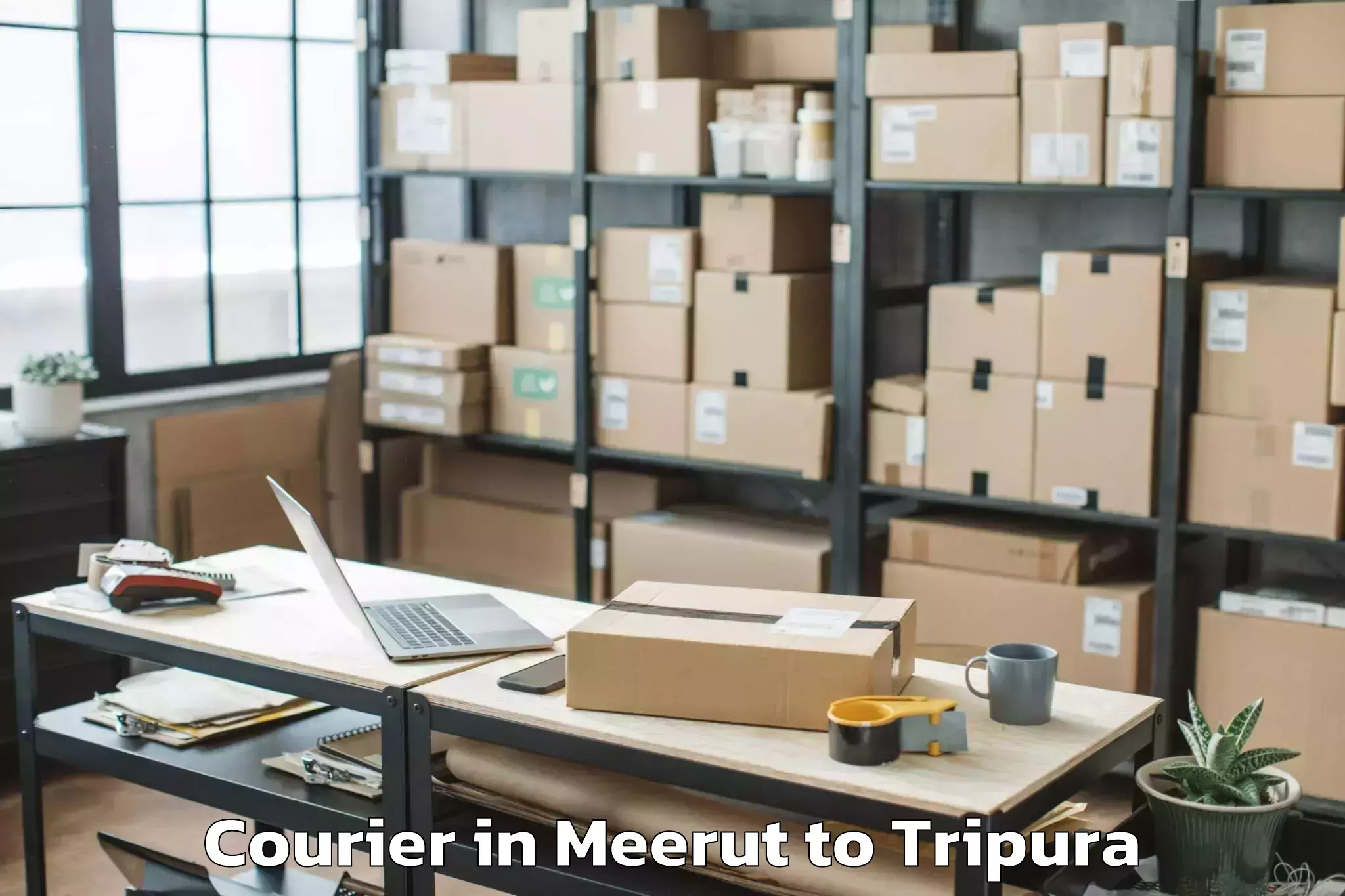 Get Meerut to Manu Bazar Courier